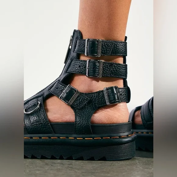 New Dr Marten Olson Sandals Black size 7 NEW - Picture 3 of 14